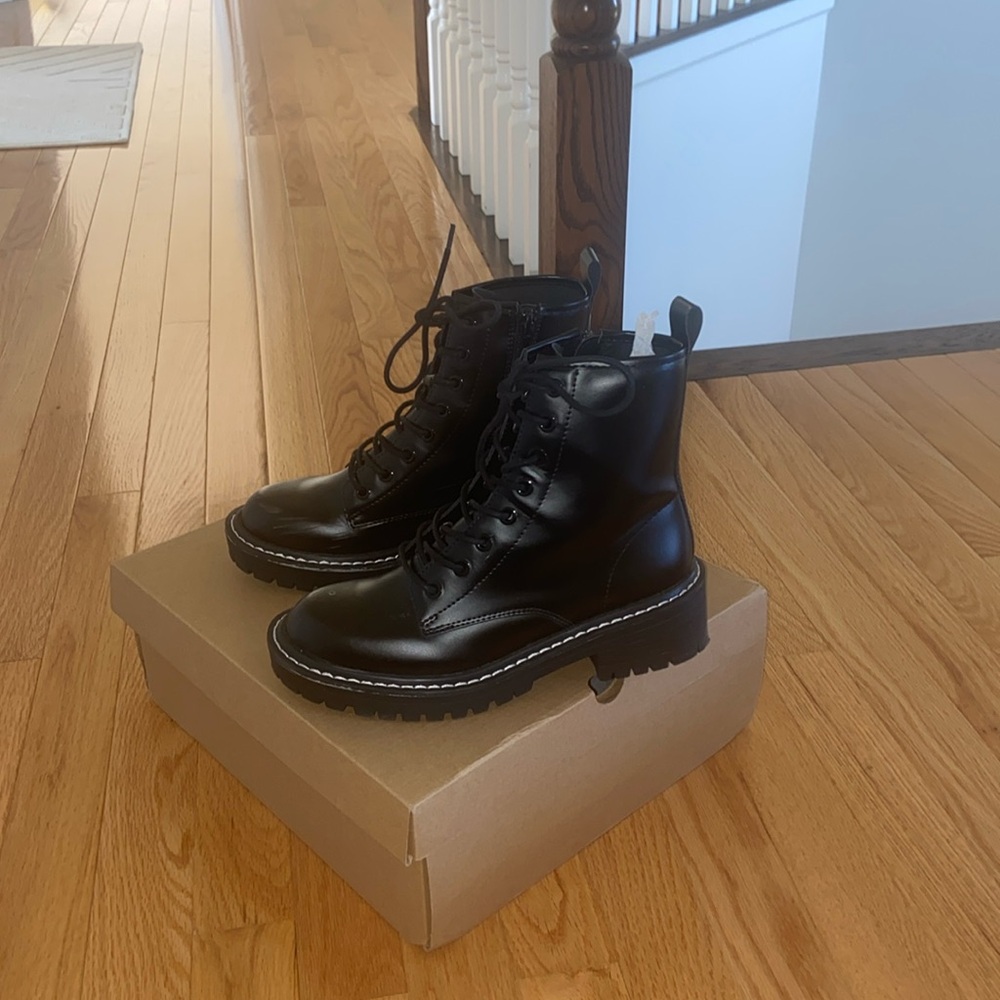 Black beautiful combat boots